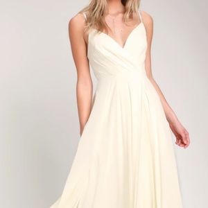 ALL ABOUT LOVE CREAM MAXI DRESS